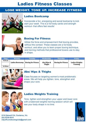 City of Hume Boxing Club Pic 2 - Ladies Fitness Classes