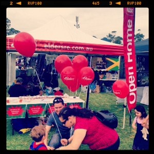 kings langley real estate Pic 4 - Giving away balloons at the kings Langley NSW fate