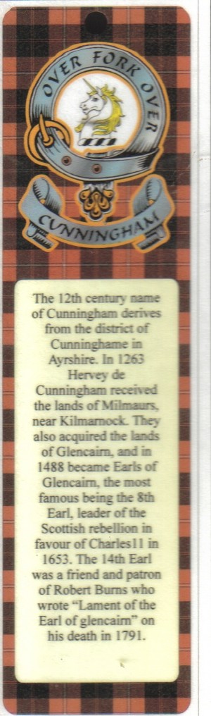 Family Heritage Research Pic 5 - clan badge and tartan bookmark