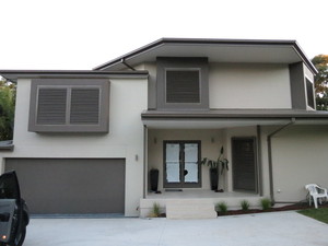 Beaches Outdoor Living Pic 3 - External Shutters and garage door to match colourbond