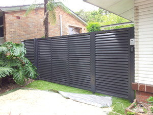 Beaches Outdoor Living Pic 2 - Louvre gate with video intercom and keypad access