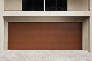 Gold Coast Door Centre Pic 4 - Timber look panel lift garage door gold coast