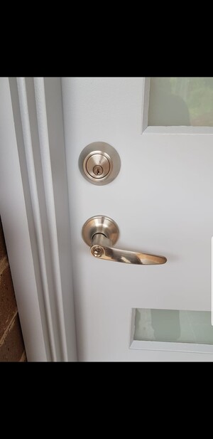 Locked Out Locksmiths & Security Sydney Pic 4 - Security Door Lock Installation Installation on deadbolt and entrance set locks to a house front door