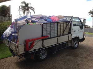 Mr Dumpy Pic 5 - Lindsay loads the truck with all your rubbish Nothing for you to do except say goodbye to it all