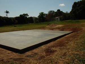 Jaap Concreting Pic 2 - Shed slab with step down Yungaburra Nth Qld