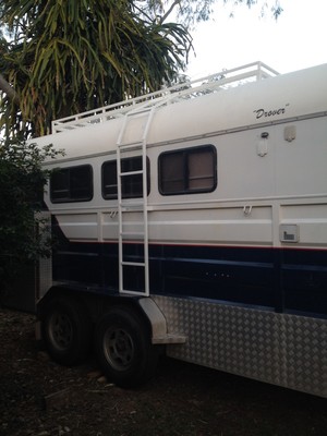 Flat Top Trailers Pic 5 - Fabricated hay roof rack and ladder