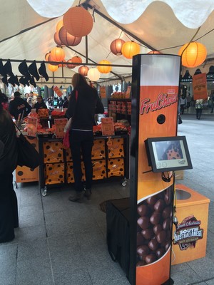 Sweet Cheeks Photo Booths Pic 2 - Branded booth backdrop and photo prints for FruChocs Appreciation Day 2015