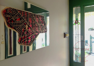 3rd Stone Designs Pic 3 - Ascot Vale surrounds Chrome on Red mirror