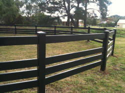 PolyFence & Yards Pic 2 - Timberline Black pvc 4 rail