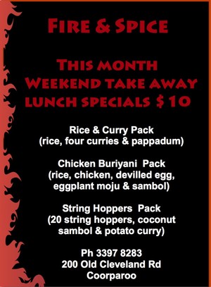 Fire & Spice Pic 3 - This month 10 Specials