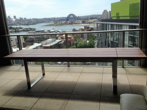 JK Custom Joiners Pic 5 - Stainless steel frame with Australian recycled hardwood