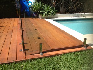 Pacific Coast Carpentry Pic 2 - Pool deck and glass balustrading