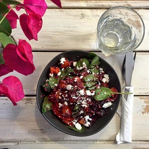 House of Hygge Cafe Pic 2 - Amazing Salad Range Roast Beetroot Salad with Black White Quinoa