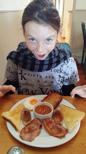 Laurel Cottage Pic 3 - My daughter stoked with her breakfast