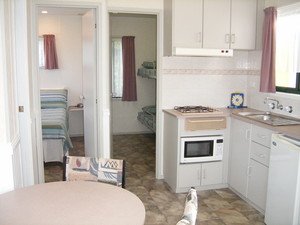 Bass Caravan Park Pic 2 - View to bedrooms