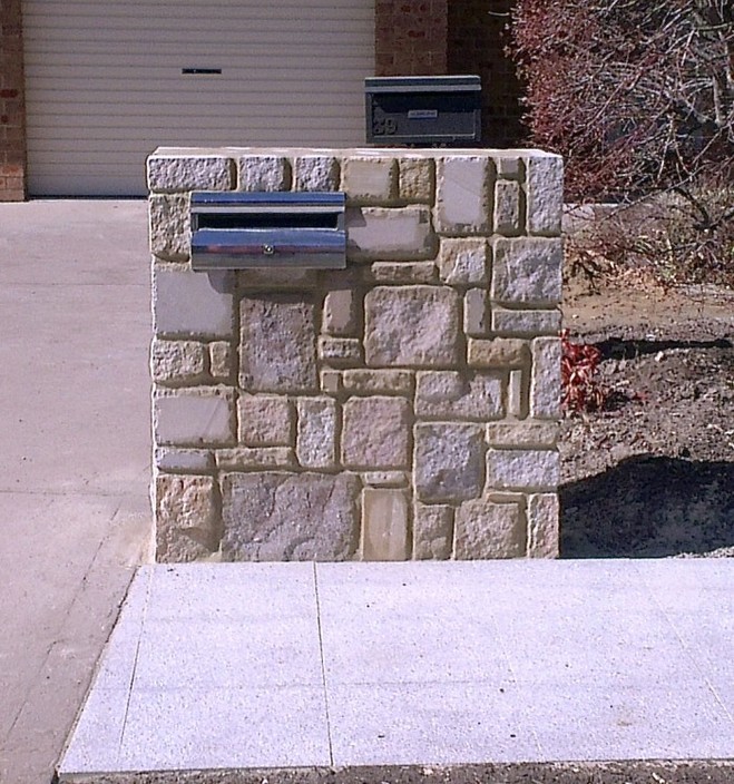 Long Stride Stone Masonry Pic 2 - stone letterbox canberra