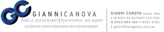 Gianni Canova - Public Accountant / Reg. Tax Agent Pic 1