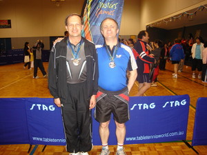 Australian Table Tennis Academy Pic 3 - World Masters Games 2009 teams over 30 Silver medal