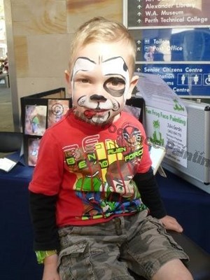 Fun Frog Face Painting Pic 4 - Woof One little puppy at RSPCA Happy Tails Day