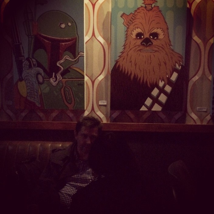 The Spooning Goats Pic 2 - Star Wars art at The SG Boba Chewie rrrrrrrrrrrrrrrrr