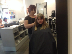 Personal Image Hair & Beauty Pic 2 - Friendly with kids this was my daughter she wasnt keen to get cut but was happy by the end