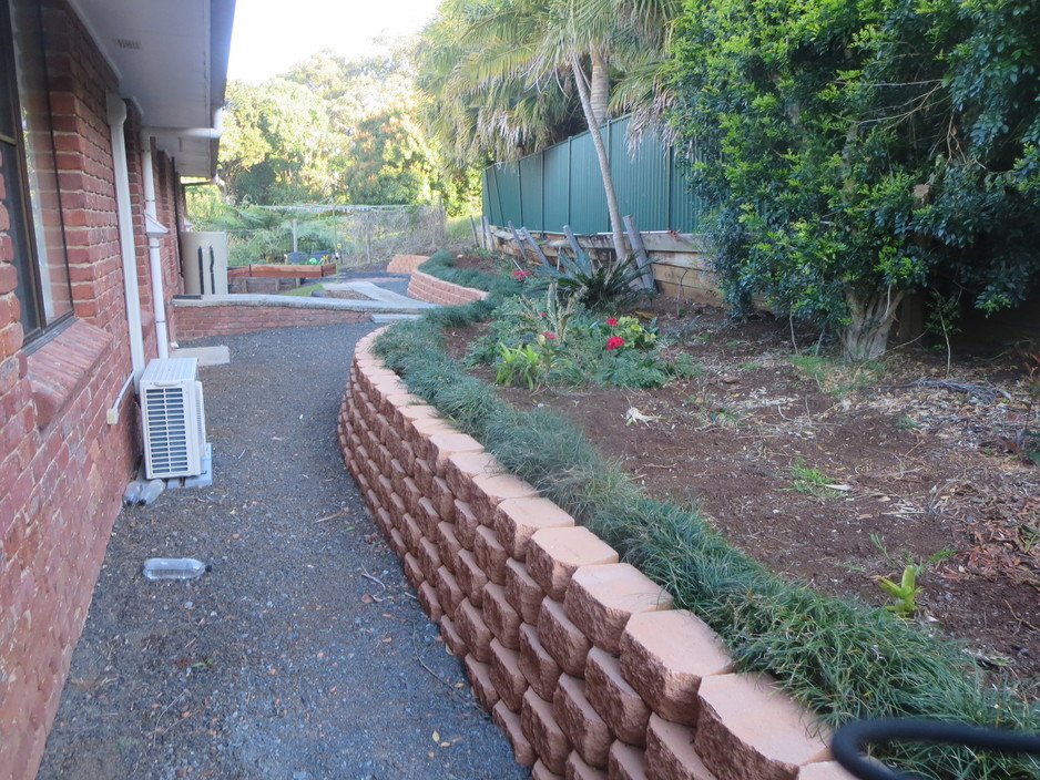 Shane Flannery Landscaping Pic 1 - Part of the curved retraining wall