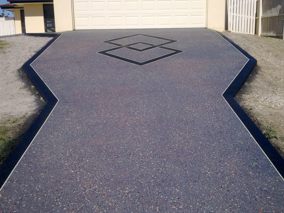 Cover-It Resurfacing Pic 1 - Spray on Concrete Charcoal Faux Stone Finish