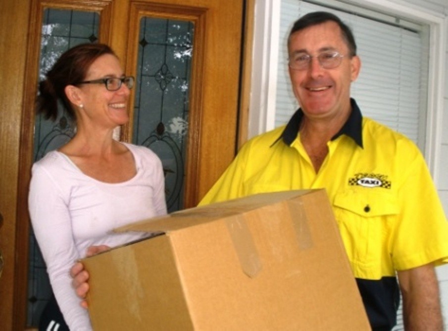 Trash Taxi Pic 1 - Stuart clearing away boxes for another happy customer