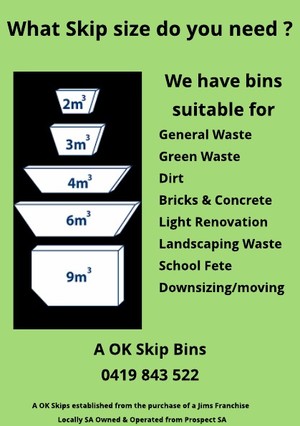 A OK Skips Pic 2 - Skip Bin Sizes