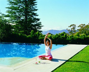 Lilianfels Blue Mountains Resort And Spa Pic 4 - Yoga by the Pool