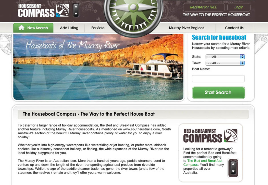 Murray River Houseboat Compass Pic 1 - Houseboat Compass Murray River Houseboats