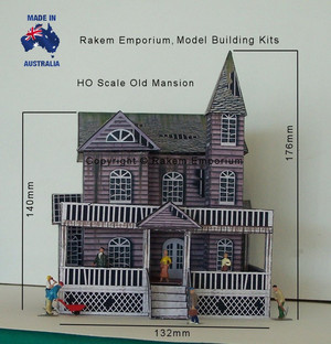 Rakem Emporium Pic 3 - HO Scale Old Mansion Building Kit Designed Printed By Rakem Emporium