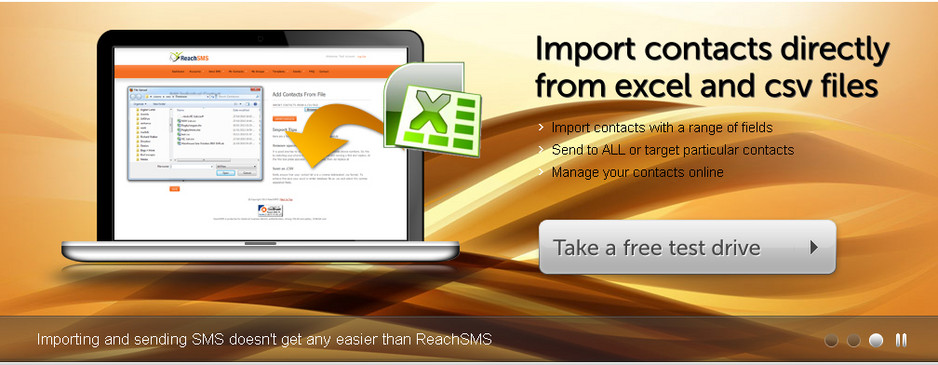 ReachSMS  Pty Ltd Pic 1 - Import contacts directly from excel or CSV file to send sms