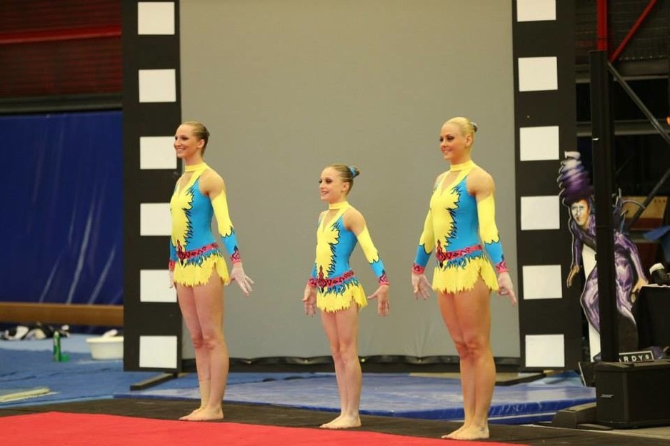 Robertson Gymnastics Centre Pic 1 - What is possible Lizzie Elodie Amy about to perform at Senior Worlds Sports Acrobatics