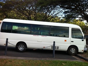 Airlie Limos Pic 3 - Toyota Coaster 21 seat Bus Hydeaway Bay Half Day Tours Mackay Airport or Proserpine Airport for either Shuttles or Transfers with Trailer