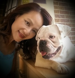 Lush Pet Care Pic 5 - Cassandra with Dolce the gorgeous British Bulldog pup spending Christmas 2016 together