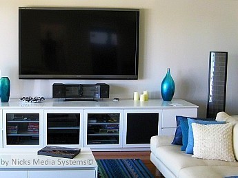 Nicks Media Systems Pic 1 - An awesome surround system with 80 inch TV electrostatic speakers