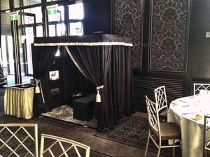 Party Photo Booth Pic 4 - Black Curtain Booth Regular Size