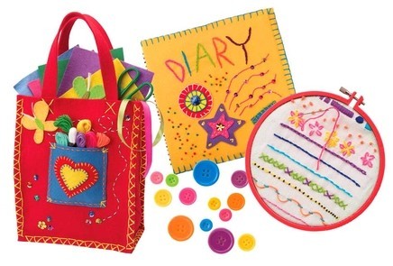 Learning Child Pic 1 - Super embroidery craft set Alex Toys