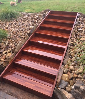 Bermagui Building & Construction Pic 2 - Merbau outdoor staircase