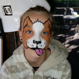 Coast Face Painting Pic 4 - Puppy dog painted for music video