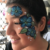 Coast Face Painting Pic 2 - Lovely Blue Flowers