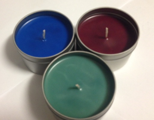 Candles with Things Pic 1 - All natural soy wax candle tins