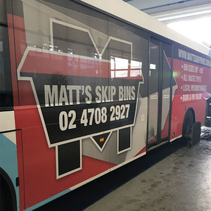 Matt's Skip Bins Pic 5 - Matts Skip Bins Bus advertising