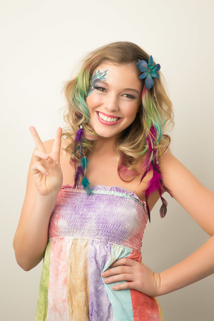 We Love Face Painting! Pic 4 - Feather hair extensions charms face painting and lots of fun