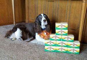 K9 Weight Challenge Pic 3 - A happy customer posing next to her equivalent weight loss