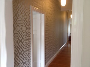 Judge Decorators Pic 5 - This was a hallway that we wallpapered it involved preparing the wall and applying the wallpaper Ascot