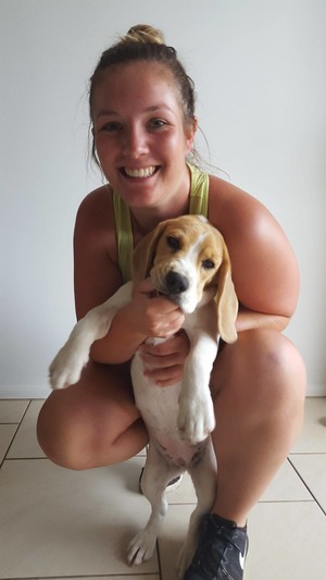 Happy Pooch Dog Walking Pic 2 - Georgia with her smallestcutest pooch Miss Maisie