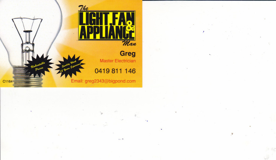 The Light Fan and Appliance Man Pic 1 - smoke alarm specialist family business personal service