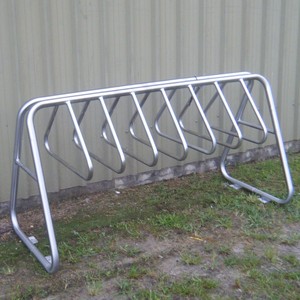 Page Furnishers Pic 5 - PF 9037 Stainless Steel Bike rack 7 Rung